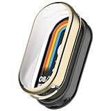 Hülle für Xiaomi Smart Band 9 Schutzfolie Schutzhülle, Silicone TPU Displayschutz Case Cover, Anti-Kratz Anti-Staub Schutz Gehäuse für Xiaomi Mi Band 9 (Gold)