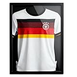 Avalo Trikotrahmen - Trikot Rahmen für Fußball Trikot - 3D Objektrahmen - 60x80 cm - Schwarz - Deep Frame - Bilderrahmen für Trik