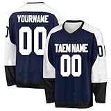 Hockey Trikot Personalisiert Ice Hockey Trikot Erwachsene Eishockey Shirt Training Herren Personalisierte Eishockey Tshirt mit Ihrem Namen Team N
