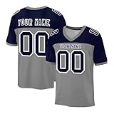 Personalisiertes American FootballTrikot Custom Football Jersey Personalized Bedruckt Team Name & Number Baseball Trikot für Männer Frauen Jugend Unisex Schnelltrocknend Atmungsaktiv Tshirts(#A 23)