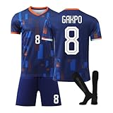 Holland 24 Fußball Trikot, Holland Hause/Auswärts Fußball Trikot für Kinder Erwachsener, Fussball Trikots Shorts und Socken Anzug Jungen H