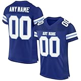 Personalisiert American Football Spieltrikots mit Name Nummer Personalisierte Trikot T-Shirt für Kinder Erwachsene Junge Mädchen Herrn D