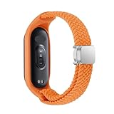 HGNOF Geflochtenes Armband für Xiaomi Mi Band 8, elastisches Nylon, Solo Loop, verstellbares Uhrenarmband, magnetische Schnalle, Armband für Miband 8 NFC Armbänder, For Miband 7 6 5 4 3,