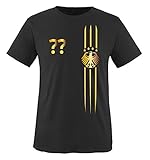 Trikot - MOTIV1 - DE - WUNSCHDRUCK - Kinder T-Shirt - Schwarz/Gold Gr. 134-146
