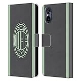 Head Case Designs Offizielle AC Milan Third 2024/25 Wappen-Set Leder Brieftaschen Handyhülle Hülle Huelle kompatibel mit Sony Xperia 5 V 5G