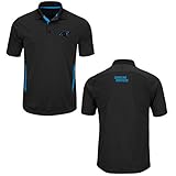 Majestic NFL Carolina Panthers Polo Shirt Poloshirt Field Classic Cool Base (S)