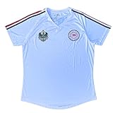 Fußball Trikot Deutschland, Nationalmannschaft mit deutschem Adler und schwarz weiß roten Streifen (DE/NL/SE/PL, Alphanumerisch, L, Regular, Regular, Weiß)