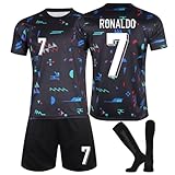 Nr.7 Fußball Trikot, 24 Neue Hause/Auswärts Fußball Trikot Kinder Erwachsener, Fussball Trikots Shorts und Socken Anzug Jungen H