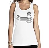 Deutschland Fußball Trikot für Frauen zur EM Fanartikel Frauen Tank Top Small Weiß