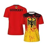 Deutschland Flaggenmuster Sport-Mesh-T-Shirt Retro-Trikots zum Laufen, Radfahren, Fußball, Tennis, F