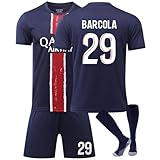 Fußball Trikot Fußballt Hause/Auswärts Fußballtrikot für Kinder Herren Jungen Fussball Jersey Football Trikots Sportshirt Junge Football Training T-shirts (H-29, XL)
