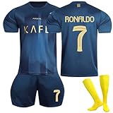 C7 Fußball Trikot, Hause/Auswärts Fußball Trikot Shorts Socken für Kinder/Erwachsener, Nr.7 Fussball Jersey Trainingsanzug Jungen H