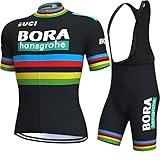 assocauicy Rennrad Trikot Herren Set,Atmungsaktiv Und Schnelltrocknend Herren-Radtrikot Radhosen Für Männer Mit 3D-G