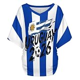 Trikots FußBall,Bedrucktes T-Shirt LäSsig Kurzarm Rundhalsausschnitt Sommerbluse Lockere Passform Blumenmuster Modisches Streetwear-Shirt Bequeme Mischung