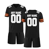 Fußballtrikot für Jungen, Heim-/Auswärtstrikots, personalisiertes Fußball-Set mit Namensnummer, individuelle Trikot-Shirts und Shorts, Set für Herren, Fußball für Kinder und Erwachsene, 2-2, S