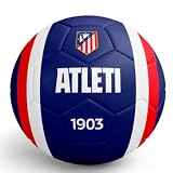 SaoTi Fußball Atlético Madrid, Größe 5, Blau, klassisches Wappen, Fußball mit Wappen 1903