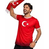 Fußballtrikots, Fußball Trikot Türkei, Nationalmannschaften, Fan-Trikot, Türkei Trikot - Fußball T-Shirt (L)