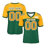 Personalisiert American Football Kostüm, Custom Jersey Personalized Name, Number und Logo, American Football Trikot, Rugby Sport T-Shirts Für Erwachsene Herren D