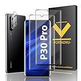 V-PORYADKU Für Huawei P30 Pro 5G Panzer Schutz Glas (6,47 Zoll), 2 Stück+Kamera Schutzfolie 2 Stück, 9H Härte, Fingerabdruck kompatibel, HD