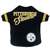 Pets First NFL Pittsburgh Steelers T-Shirt für Hunde & Katzen, Größe L – Fußball-Hunde-Shirt für NFL Team-Fans – langlebiges und niedliches Sport-T-Shirt für Haustiere (PIT-4146-LG)