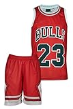 Amdrabola Basketball Kinder Trikot Bausatz, Rot, Komm mit Shorts Basketballfans (152,Rot)