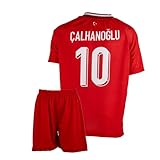 Mefstone Türkei Kinder Trikot Hakan für Kinder, 2024 Football Trainings Kinder Trikot, Fußball-Trainingstrikots für Jungen, Komm mit Shorts (8-9Jahre,Rot,hkn,152)