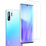 Carantee für Panzerglas für Huawei P30 Pro Schutzfolie mit Kameraschutz, 9H Härte, Gehärtetes Glas für Huawei P30 Pro Schutzglas, 3D Gebogenes, Kratzfest, Blasenfrei P30 Pro Displayschutz, 2+2er Pack