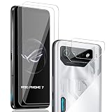 AnnhanT Schutzfolie für Asus ROG Phone 7 Panzer Schutz Glas 2 Stück + Asus ROG Phone 7 Kameraschutz Schutzglas 2 Stück - 9H Displayschutz/Kratzfest. Panzerfolie für Asus ROG Phone 7