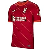 Nike Unisex Liverpool, seizoen 2021/22, speeluitrusting, thuisshirt Trikot, Gym Red/Bright Crimson/Fossil, S EU