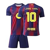 Generisch Fußball Trikot Kinder Set 25/26 Heim Jersey Fußballshirt Für Jungen Und Mädchen Authentisch，Mit Feuchtigkeitstransport,Geschenke für Fußballfans,Poly