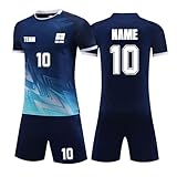Generisch Trikot mit Eigenem Namen Nummer Logo, Personalisiert Fußball Trikots für Kinder/Erwachsene, Trikot Selbst Gestalten Fußball für Junge Herren #1