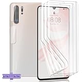 Yieehhow Schutzfolie für Huawei P30 Pro Panzerfolie, [3 Stück] HD Weich TPU Folie und [2 Stück] Kameraschutz Panzer Schutz Glas, Anti-Kratzer, Flexible Displayschutzfolie für Huawei P30