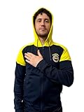 Gök-Türk Fenerbahce Full-Zip Hooded Training Jacket, Navy Blue and Yellow, Sports Team Logo (DE/NL/SE/PL, Alphanumerisch, XXL, Regular, Regular, Standard, schwarz)