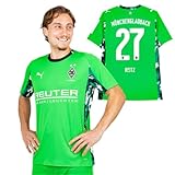 PUMA Offizielles Auswärtstrikot „Away 25/26“ | Borussia Mönchengladbach | Gladbach Trikot personalisierbar mit Spielerflock (DE/NL/SE/PL, Alphanumerisch, L, Regular, Regular, Green-warm White)