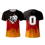 Herren T-Shirt EM 2024 Fußball Trikot Mit Nummer Tshirt Fanartikel T Shirts Für Herren Kurzarm Rundhals Shirts for Men Adult, hot pink, S