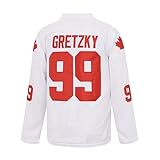 Herren Eishockey-Trikot 1991 Team Kanada Coupe Cup Shirts, #99 Gretzky White, 3X-Groß
