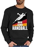 Sweater Pullover Sweatshirt Herren Damen - Handball EM 2026 Trikot Ersatz - Wir sind Handball! Deutschland - XL - Schwarz - handballer nationalmannschaft pulli hanball halbball handball. handball,