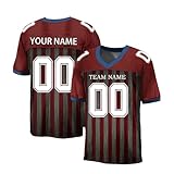 Generisch Personalisiert Rugby Trikot Herren Sporthemden Atmungsaktiv T-Shirt Schnelltrocknend American Football Trikot Individuelles Fußball Trikot Kurzarm Trikot Männer Damen Black Friday Angeb