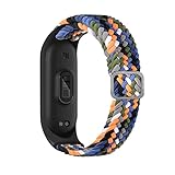 ToVioc Nylon Armband Kompatibel mit Xiaomi Mi Band 7 / Xiaomi Mi Band 6 / Xiaomi Mi Band 5, Einstellbare und Elastizität Atmungsaktive Sportbänder für Xiaomi Mi Band 4 - Cowboyfarb