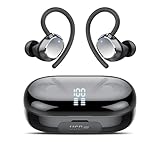Bluetooth Kopfhörer Sport, 2025 in Ear Kopfhörer Kabellos Bluetooth 5.3 mit HD Mic, Herausragender Sound, 128 Std Spielzeit, Comfort Fit, Dual LED-Anzeige, IP7 Wasserdicht Ohrhörer mit Ohrhak