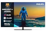 Philips Ambilight 65OLED810 4K OLED Smart TV - 65 Zoll Display mit P5 AI Perfect Picture Engine Ultra HD, Titan OS, Dolby Vision und Atmos Sound - Funktioniert mit Alexa und Google Sp