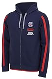 PSG Sweatshirt mit Kapuze und Reißverschluss, offizielle Kollektion Paris Saint Germain, Größe L