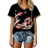 Deutschland Trikot 2026 Damen Bedrucktes Kurzärmeliges Tops Sommer Oversize Shirts Retro Fußball Trikot 17-Deep Red S