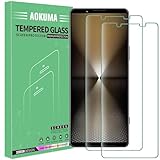 AOKUMA Schutzfolie für Sony Xperia 1 VI Panzerglas, 【2 Stücke】 Glas kompatibel mit Xperia 1 VI Schutzfolie, Premium Glasfolie mit 9H Härte, Anti Kratzer, Splitterfest,Anti-Öl,Anti-B
