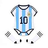 Acuryx Kinder Baby Strampler Shirt mit Socken mit Wunschname + Nummer Jersey da Basket Fußball Overalls Baby Jungen Mädchen Bekleidungssets 73