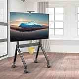 Bananaww Fernseher Tv Ständer Landung Rolle Tv Wandhalterung Für Tvs 32 50 60 75 Zoll, Portable, Verriegelbare Rollen, Maximale Belastbarkeit 110 Lbs, Universeller Tv S