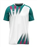 JAKO Unisex Trikot Vintage, Kurzarm, weiß/türkis, L