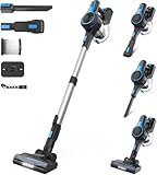Generico Leistungsstarker kabelloser Staubsauger, elektrischer Besen, 45 Minuten, LED-Bürste, Dust Cup groß, 1,2 l, elektrischer Besen, freistehend, für Teppiche und T