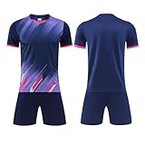 Deutschland Auswärtstrikot 2025 Deutscher Fußball Trikot Set mit Eigenem Namen & Nummer & Logo Personalisiertes Fussball Trikot Kinders Erwachsene Fusstball Shirt & Shorts Set Atmungsaktiver Trik