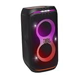JBL PartyBox Stage 120 in Schwarz – Tragbare Bluetooth-Lautsprecher-Box mit JBL Pro Sound, Lichtshow, KI-Sound-Boost und Teleskopgriff – 12 h L